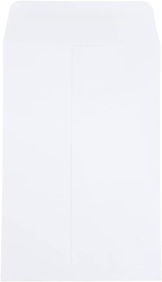 JAM PAPER 6 x 9 Open End Catalog Colored Envelopes with Peel & Seal Closure - White - 100/Pack