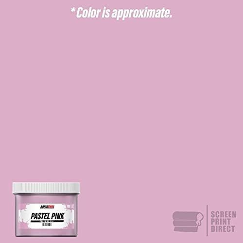 Rapid Cure® Screen Printing Ink Pastel Pink (5 Gallon - 640oz.) - Plastisol Ink for Screen Printing Fabric - Low Temp. Curing Plastisol by Screen Print Direct - Pink Plastisol Ink for Silk Screens