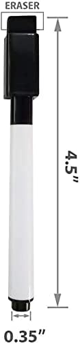 Flexible Magnets Dry Erase Markers - Magnetic Whiteboard Markers with Cap Mounted Eraser - Markers For Dry Erase Board - Fine Tip Marker For Whiteboard Low Odor (100)
