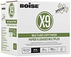 Boise Paper X-9 Multi-Use Copy Paper – Ream less (2,000 Sheets) | 8.5" x 11" Letter | SPLOX (Easy Carry Box) | 92 Bright White - 24 lb. | SP-9224-CTN