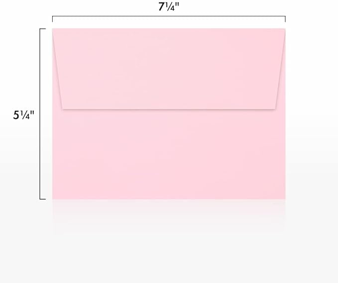 LUXPaper A7 Invitation Envelopes | Peel & Press | 5 1/4" x 7 1/4" | Candy Pink | 80lb. Text | 250 Qty