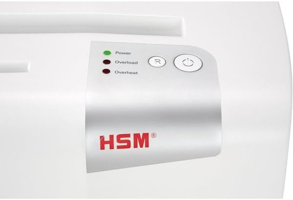 HSM shredstar S10, 10-Sheet Strip-Cut Paper/CD/Card Shredder, P-2 Security Level, 4.8 Gallon, White | HSM1042W