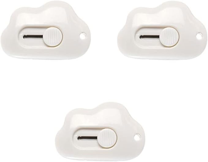 DOITOOL Mini Art Knife 3-Pack Retractable Utility Cutter with Cloud Shape Design Compact Letter Opener Safety Box Cutter for Office and Home Use