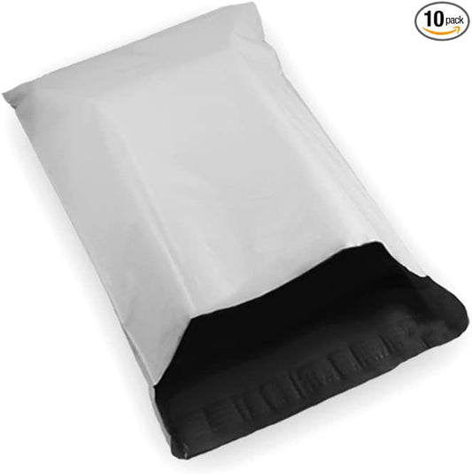 10 EcoSwift 12 x 16 White Large Poly Mailer Size #5 Self Sealing Envelopes Plastic Shipping Mailing Bags 12x16 1.7 mil