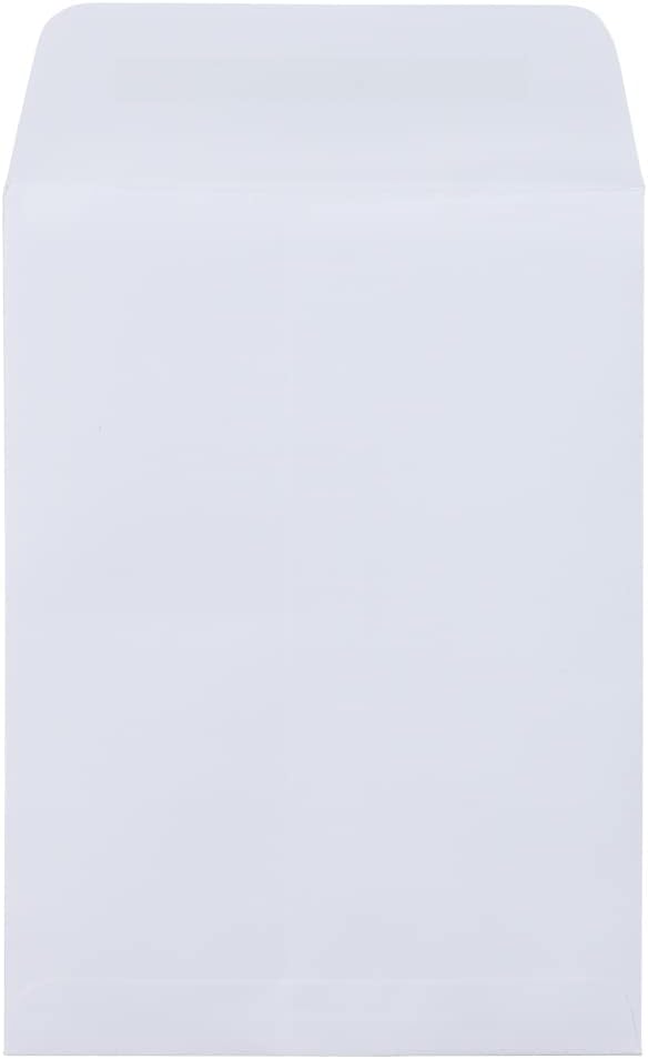 JAM PAPER 5 1/2 x 7 1/2 Open End Catalog Commercial Envelopes with Peel and Seal Closure - White - Bulk 500/Box