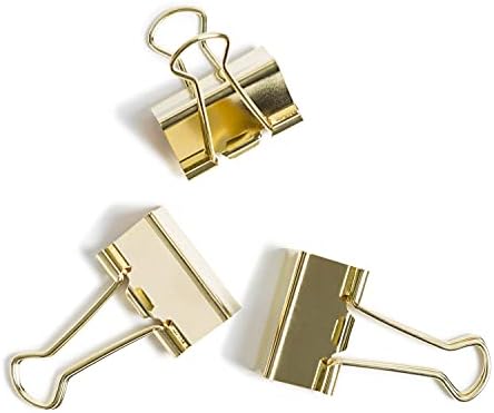 U Brands Binder Clips, 72-Count, 1-1/4 Inch, Medium Paper Clamps, Gold