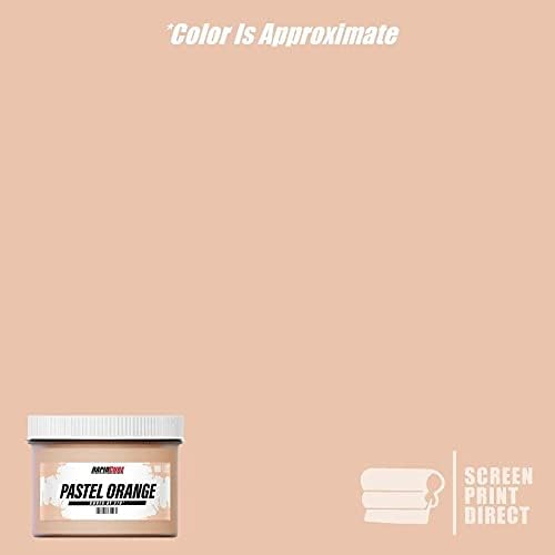 Rapid Cure® Pastel Orange Screen Printing Ink (5 Gallon - 640 oz.) - Plastisol Ink for Screen Printing Fabric - Low Temperature Curing Plastisol by Screen Print Direct - Orange Fast Cure Ink for Silk
