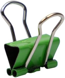 JAM PAPER Colorful Binder Clips - Extra Small - 3/5 Inch (15 mm) - Green Binderclips - 30/Pack