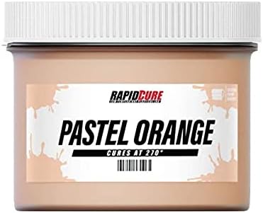 Rapid Cure® Screen Printing Ink Pastel Orange (8 oz.) - Plastisol Ink for Screen Printing Fabric - Low Temperature Curing Plastisol by Screen Print Direct - Orange Plastisol Ink for Silk Screens