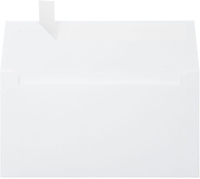 LUXPaper Photo Greeting Invitation Envelopes | 4 3/8" x 8 1/4" | Bright White | 70lb. Text | 1,000 Qty