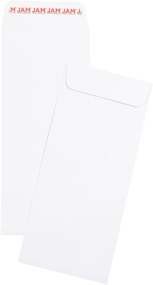 JAM PAPER #14 Policy Open End Catalog Commercial Envelopes with Peel and Seal Closure - 5 x 11 1/2 - White - Bulk 500/Box