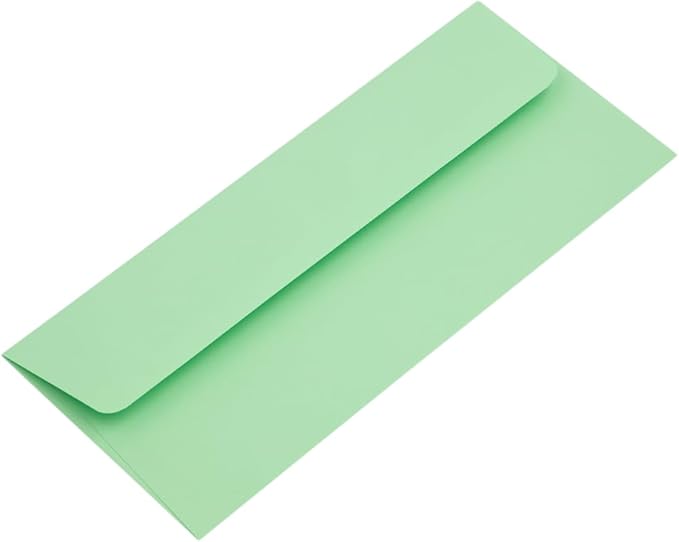 LUXPaper #10 Business Envelopes | 4 1/8" x 9 1/2" | Pastel Green | 60lb. Text | 500 Qty