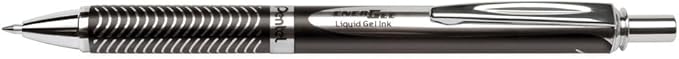 Pentel Retractable Gel Pens, Metal Tip, .7mm, Black Ink (PENBL407AA)