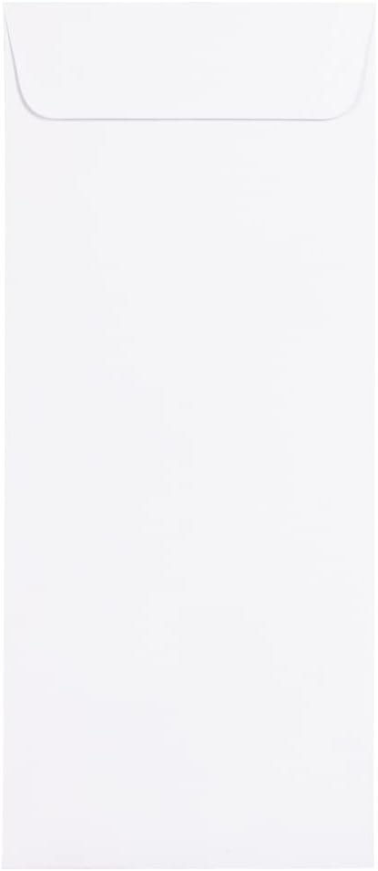 JAM PAPER #14 Policy Open End Catalog Commercial Envelopes with Peel and Seal Closure - 5 x 11 1/2 - White - 100/Pack