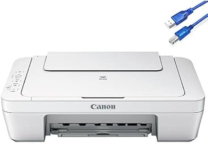 Canon All-in-One Color Inkjet Wired Printer, Print Scan Copy for Home Office, up to 60 Sheets, 600 x 1200 dpi, Portability, Lightweight, PIXMA MG2522, w/USB Cable