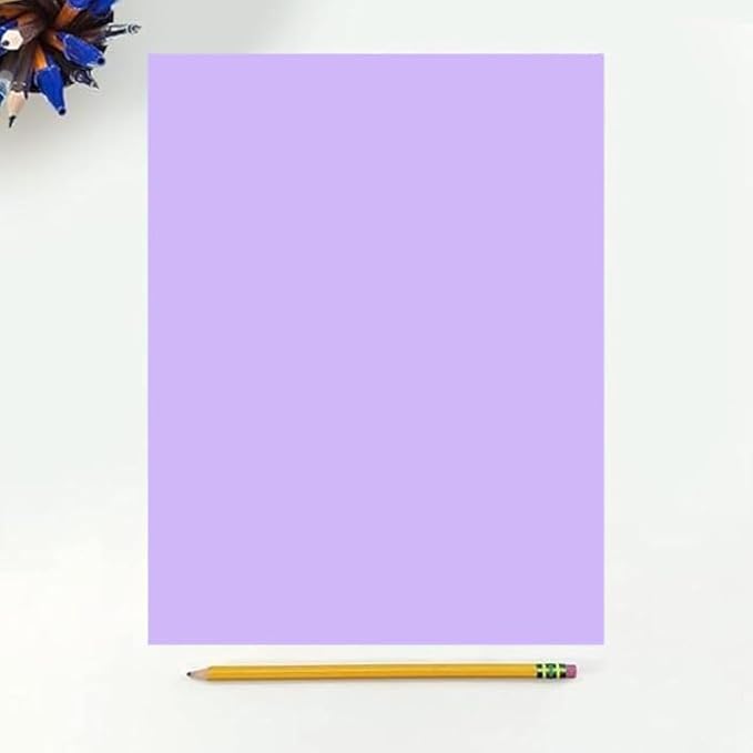 Colored Copy Printing And Writing Paper, 20 pound (75 GSM) 8.5" X 11", Letter Size, 500 Sheets Per Ream. (Lavender/orchid)