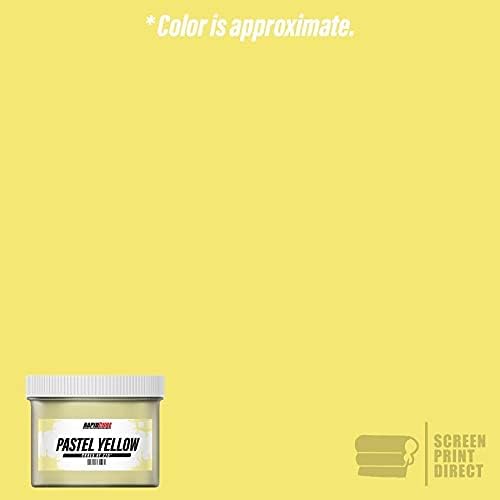 Rapid Cure® Screen Printing Ink Pastel Yellow (Pint - 16oz.) - Plastisol Ink for Screen Printing Fabric - Low Temp. Curing Plastisol by Screen Print Direct - Yellow Plastisol Ink for Silk Screens