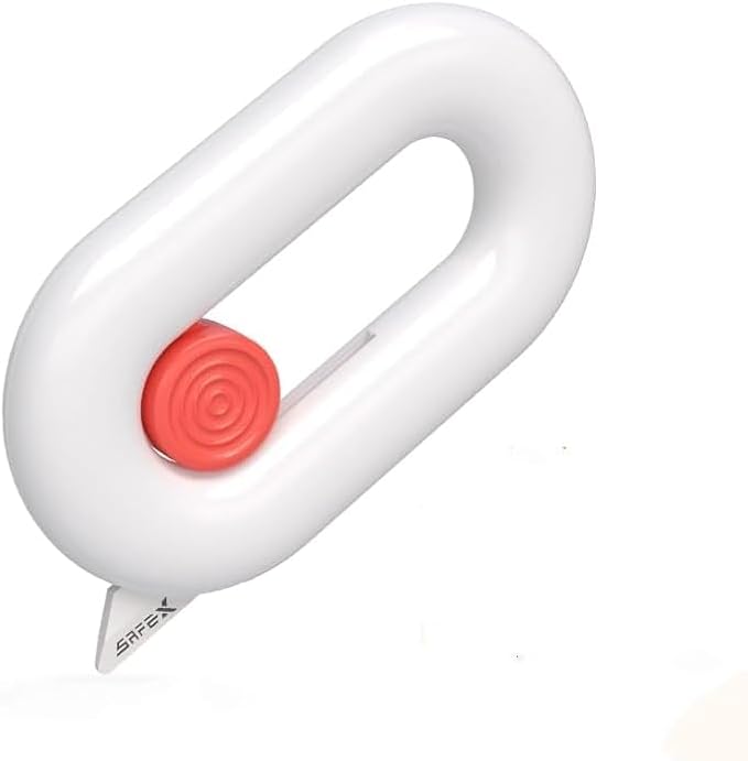 Ceramic Box Cutter Retractable, Safety, Cute, Magnetic Package Opener, Box Opener Cutter for Daily Online Shopping/Kitchen/Office/Baby Beauty Gift Unpacking