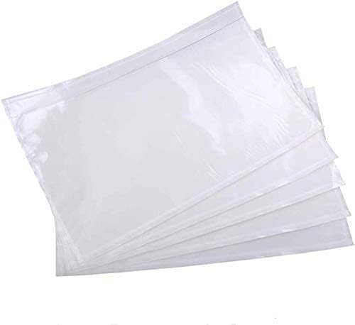 100 Pack-7.5x5.5 Packing List Mailing Envelopes Shipping Envelopes Packing List Clear Adhesive Shipping Label Sleeves Shipping Supplies for Small Businesses