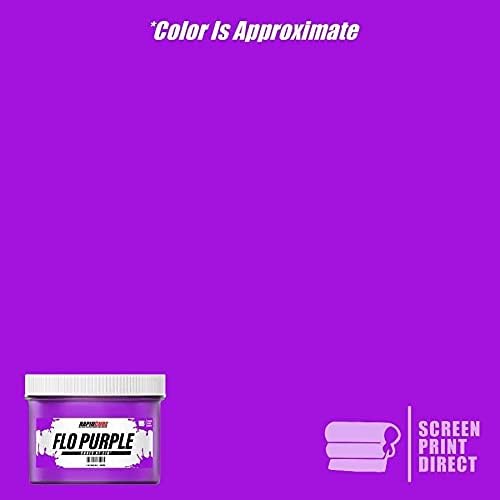 Rapid Cure® Screen Printing Ink Fluorescent Purple (Pint - 16oz.) - Plastisol Ink for Screen Printing, Fast Curing Fabric Paint - Screen Print Direct®, USA Made