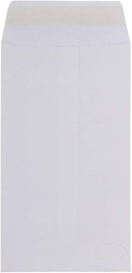 JAM PAPER #6 Coin Business Envelopes - 3 3/8 x 6 - White - 50/Pack
