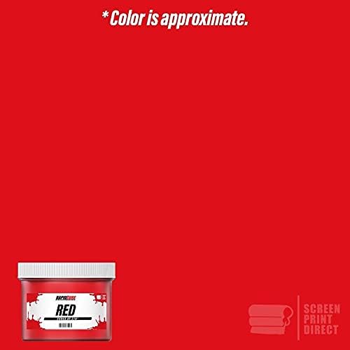 Rapid Cure® Screen Printing Ink Red (8oz.) - Plastisol Ink for Screen Printing, Fast Curing Fabric Paint - Screen Print Direct®, USA Made