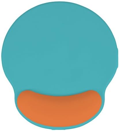 Auhoahsil Ergonomic Mouse Pad with Wrist Rest, Comfortable Silicone Non-Slip Computer Pain Relief Gel Mouse Mat with Wrist Support for Gaming, Work, Office, Women & Men, Cute Pattern, Teal Orange