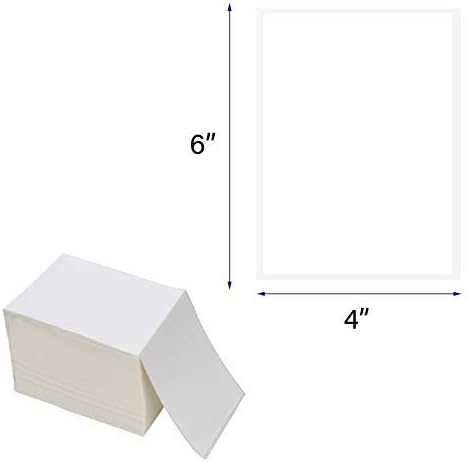 OausTect 4x6 Shipping Label 40000 Fanfold Labels for Rollo, Zebra Direct Thermal Printer, with Perforations - 40 Stack (40 Stack/40000 Labels)