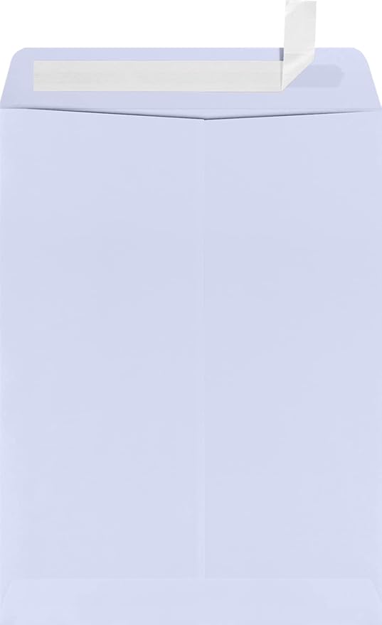 LUXPaper 9 x 12 Open End Envelopes | Peel & Press | Lilac Purple | 80lb. Text | 1,000 Qty