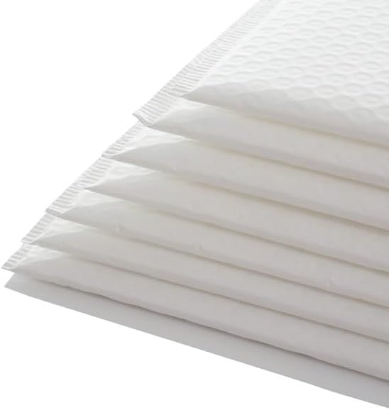 Water Resistant Bubble Envelope Mailers [500 Pack] 6 inch x 9 inch #0 White Poly Padded Shipping Envelopes Self Sealing Cushioned Packaging Bags