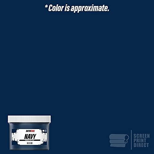 Rapid Cure® Screen Printing Ink Navy (8oz.) - Plastisol Ink for Screen Printing, Fast Curing Fabric Paint - Screen Print Direct®, USA Made