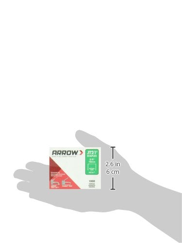 Arrow 276 JT21 Thin Wire Staples for Staple Guns and Staplers, 1000 Count | 3/8" Leg Length, 7/16" Crown Width, Heavy-Duty Galvanized Steel, Use for Upholstery, Crafts, General Repairs