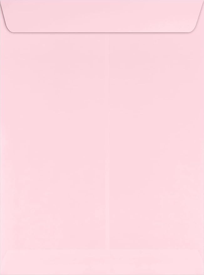 LUXPaper 9 x 12 Open End Envelopes | Peel & Press | Candy Pink | 80lb. Text | 50 Qty