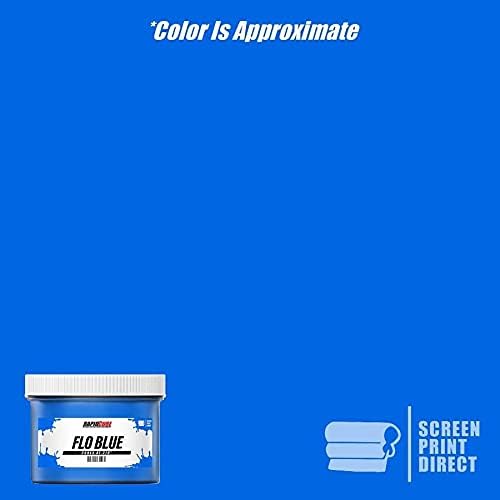 Rapid Cure® Screen Printing Ink Fluorescent Blue (Quart - 32oz.) - Plastisol Ink for Screen Printing, Fast Curing Fabric Paint - Screen Print Direct®, USA Made
