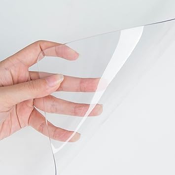 Clear Writing Desk Pad, 47.2’’x16.9” Heat Resistant Waterproof PVC Round Edge Durable Desk Protect Mat, Anti-Static Writing Mat Table Protector