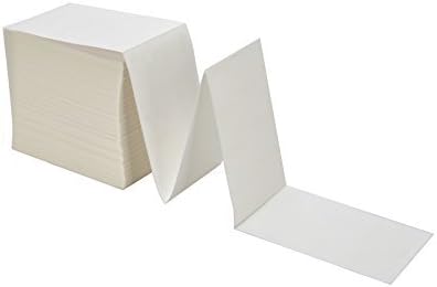 MFLABEL 4x6 Direct Thermal Labels (48000 Labels) 4" x 6" Perforated Shipping Labels Compatible with Zebra Printers Fanfold Thermal Label Stickers for Shipping Packages - 48 Stacks White Labels