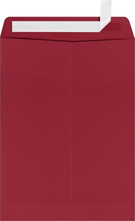 LUXPaper 9 x 12 Open End Envelopes | Peel & Press | Garnet Red | 80lb. Text | 250 Qty