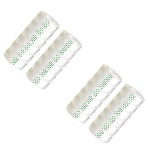 Clear Tape, 24 Rolls Bulk Pack, Multipurpose Tape Refills Rolls for Home Office & School, Hand-Tearable, Not Compatible with Plastic Blade Dispensers