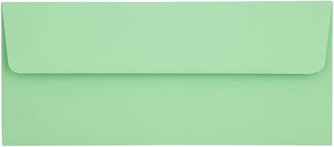 LUXPaper #10 Business Envelopes | 4 1/8" x 9 1/2" | Pastel Green | 60lb. Text | 50 Qty