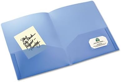 Avery Translucent Two Pocket Folder, Water Resistant, Holds up to 20 Sheets, 1 Blue Folder (47811)