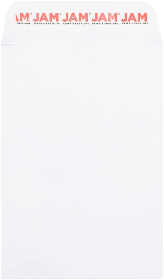 JAM PAPER 1 Scarf Open End Catalog Commercial Envelopes with Peel and Seal Closure - 4 5/8 x 6 3/4 - White - 100/Pack