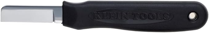 KLEIN TOOLS 44200 Cable Splicers Knife, Heavy-Duty Handle, Cutlery Steel Blade