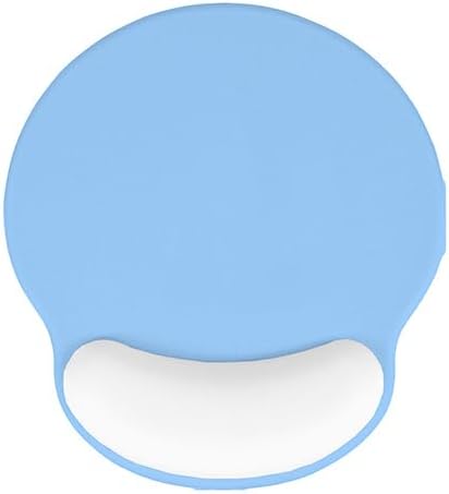 Auhoahsil Ergonomic Mouse Pad with Wrist Rest, Comfortable Silicone Non-Slip Computer Pain Relief Gel Mouse Mat with Wrist Support for Gaming, Work, Office, Women & Men, Cute Pattern, Blue White