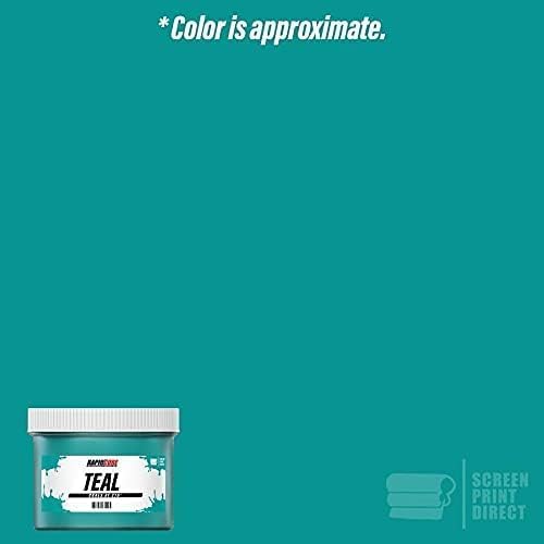 Screen Print Direct Rapid Cure® Screen Printing Ink Teal (3.5 Gallon - 448oz.) - Plastisol Ink for Screen Printing, Fast Curing Fabric Paint, USA Made
