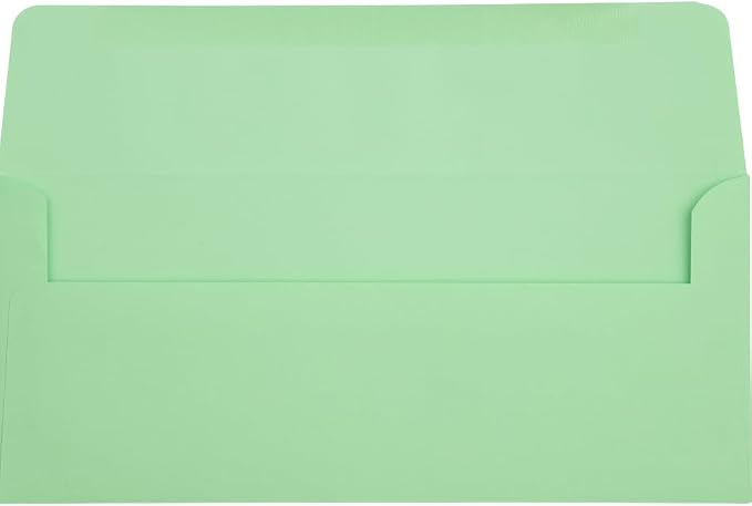 LUXPaper #10 Business Envelopes | 4 1/8" x 9 1/2" | Pastel Green | 60lb. Text | 1,000 Qty