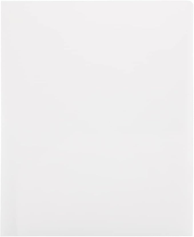 JAM PAPER Plastic 2 Pocket POP Folders - Durable School Folders - Assorted Business Colors - 6/Pack