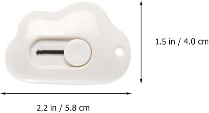 DOITOOL Mini Art Knife 3-Pack Retractable Utility Cutter with Cloud Shape Design Compact Letter Opener Safety Box Cutter for Office and Home Use