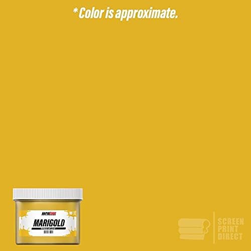 Rapid Cure® Screen Printing Ink Marigold (8oz.) - Plastisol Ink for Screen Printing, Fast Curing Fabric Paint - Screen Print Direct®, USA Made