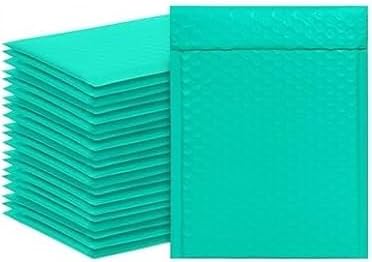 Koja Extra Thick Padded Bubble Mailers, 4x8 in, 50-Pack, Green | Usable interior size 4x7 in. Self-seal closure for secure packaging. Ideal for shipping and small business mailing.