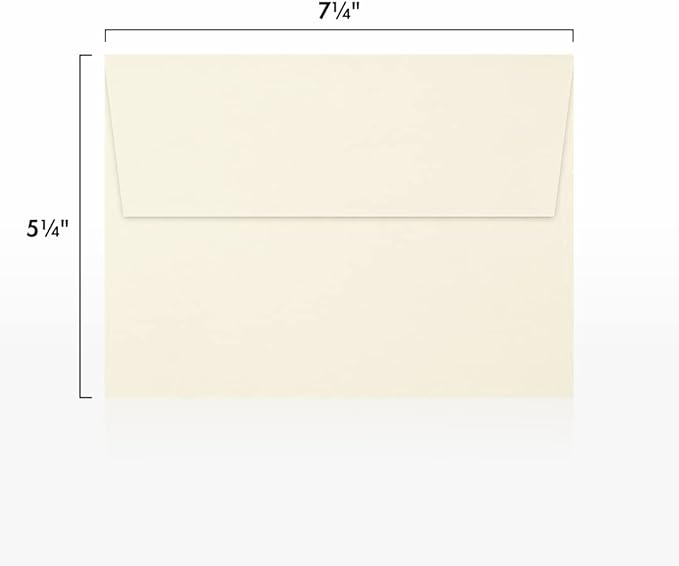 LUXPaper A7 Invitation Envelopes | 5 1/4" x 7 1/4" | Natural | 70lb. Text | 1,000 Qty